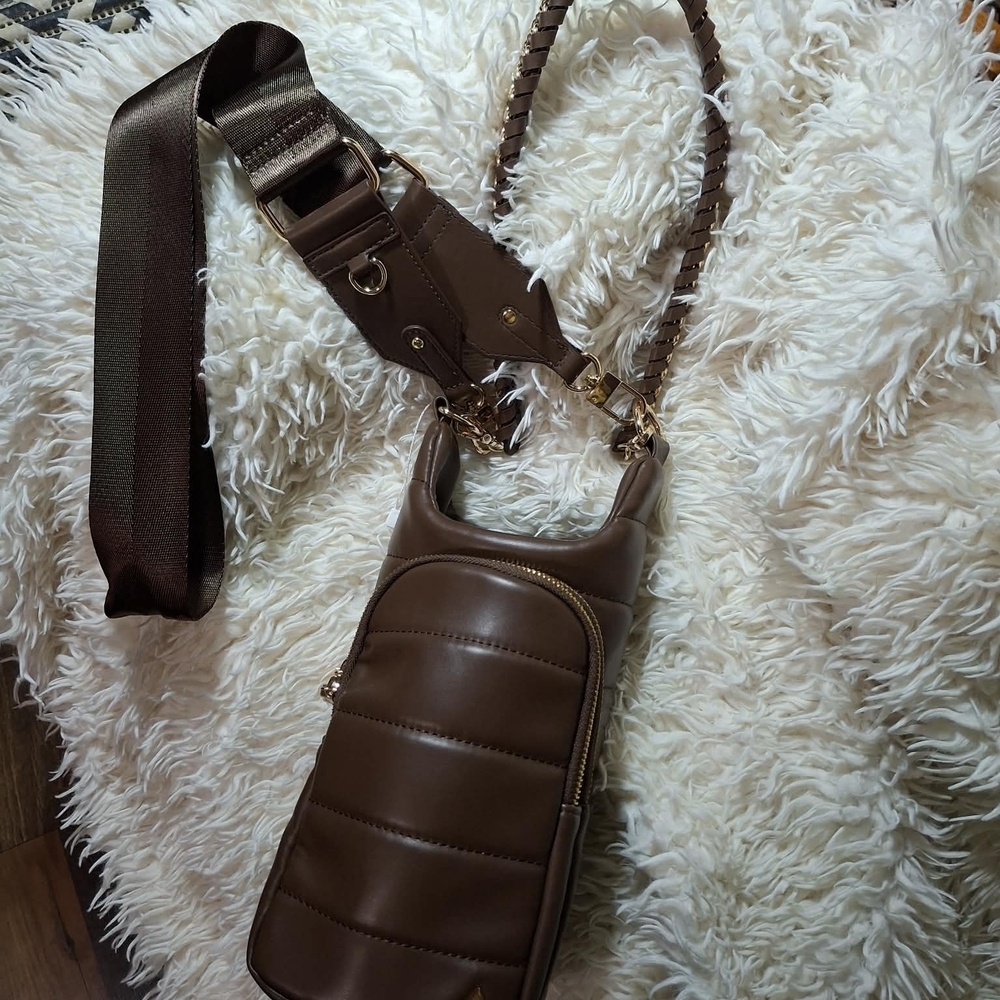Brown Crossbody Bag with Adjustable Strap